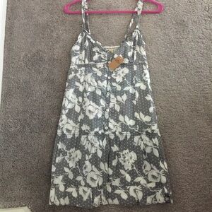 Hollister Gray Floral Mini Dress
